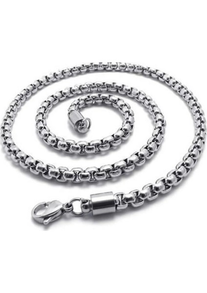 Iç Içe Geçmeli Alaşım Erkek Kolye Zincir 3mm 65CM modelleri