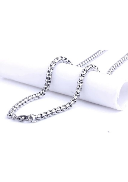 Iç Içe Geçmeli Alaşım Erkek Kolye Zincir 3mm 65CM fırsatları