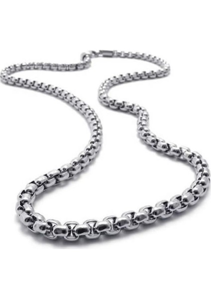 Iç Içe Geçmeli Alaşım Erkek Kolye Zincir 3mm 65CM indirimleri