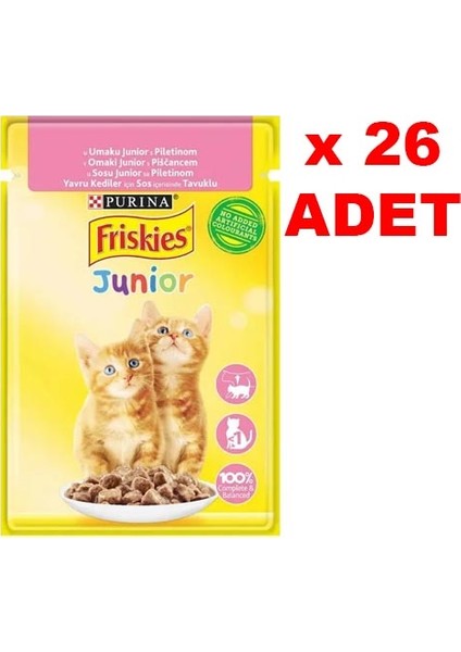 Friskies 85 gr Junior Tavuklu Yavru Kedi Yaş Maması 26