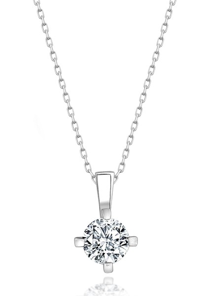 Swarovskı Tek Taş Kolye 17