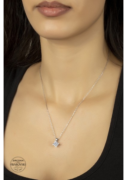 Swarovskı Tek Taş Kolye 06