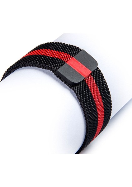 Apple Watch Uyumlu Se Milano Loop Çelik Kordon 40 mm Kayış Siyah - Kırmızı fırsatları