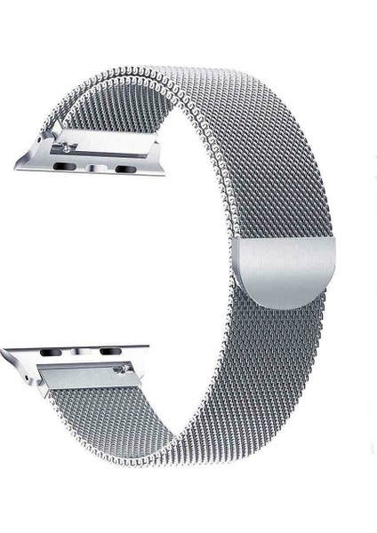 Apple Watch Uyumlu Milano Loop Çelik Kordon 42 mm Kayış Seri 1-2-3 Gümüş fırsatları
