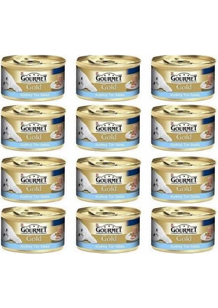 Gourmet Gold Kıyılmış Ton Balığı Etli Kedi Konservesi 85 gr x 12'li Paket