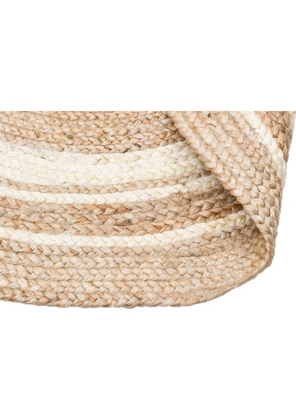 Juno Yuvarlak Jüt Halı Ech 01 R Natural White