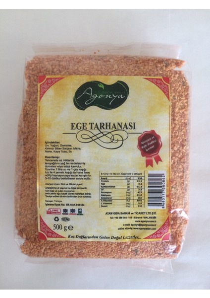 Ege Tarhanası Naneli 500 gr