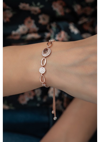 925 Ayar Gümüş Asansörlü Zultanit Taşlı Kadın Bileklik