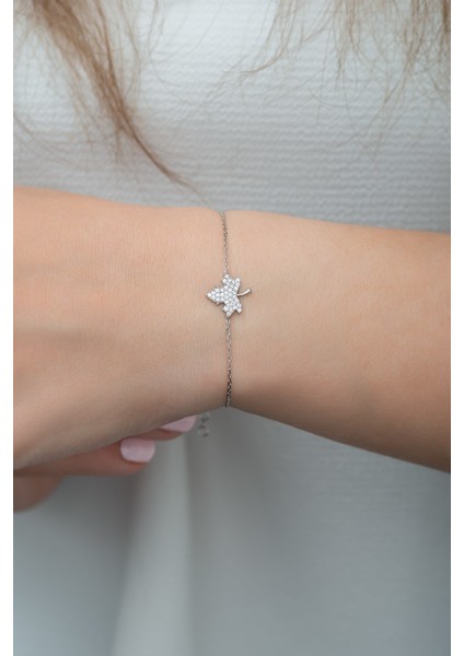 925 Ayar Gümüş Minik Çınar Yaprağı Kadın Bileklik