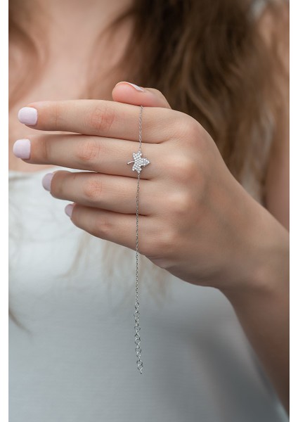 925 Ayar Gümüş Minik Çınar Yaprağı Kadın Bileklik fiyatları