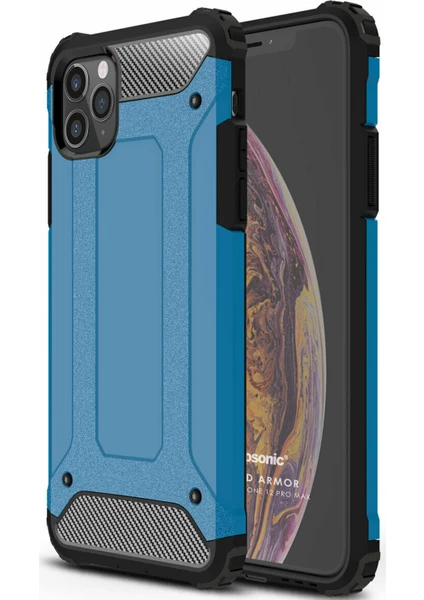 Apple iPhone 12 Pro Max Kılıf Rugged Armor Mavi