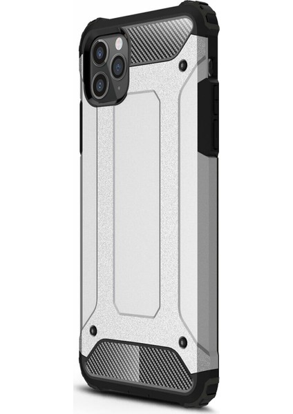 Apple iPhone 12 Pro Max Kılıf Rugged Armor Gümüş