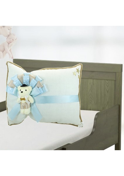 Takı Yastığı, Keten Kumaş Mavi & Altın fiyatları