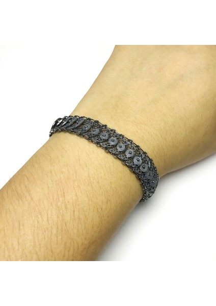 Asur Model Oksitli Telkari Kadın Gümüş Bileklik fiyatları