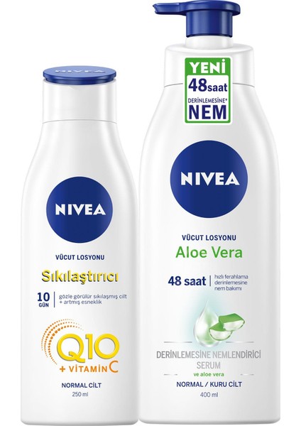 Q10 Sıkılaştırıcı Vücut Losyonu 250 ml +Aloe Vera Pump Losyon