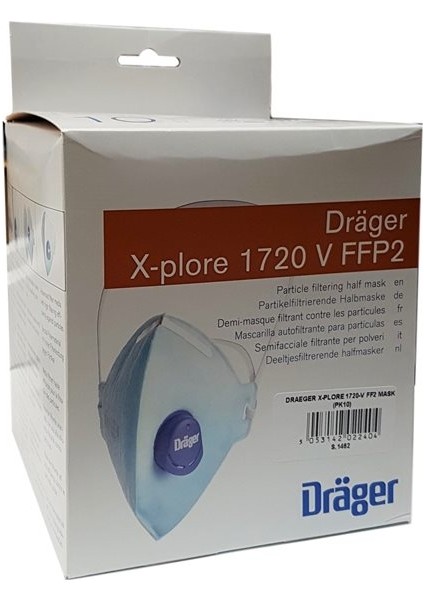 Drager 1720 V Ffp2 Ventilli Toz Maskesi (10 Adet)
