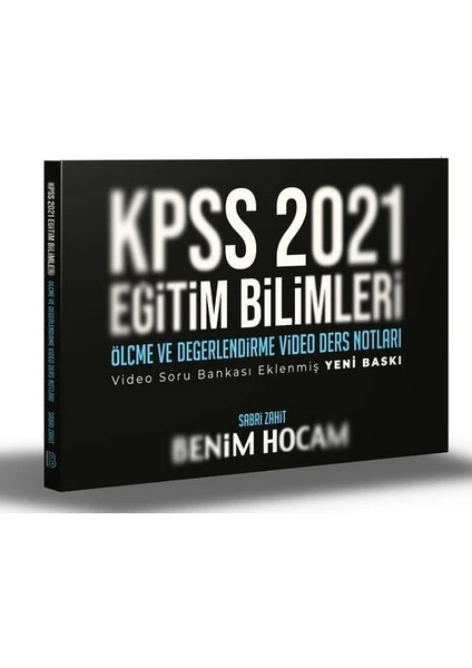 Benim Hocam Yayınları KPSS 2021 Eğitim Bilimleri Ölçme Ve Değerlendirme Video Ders Notları