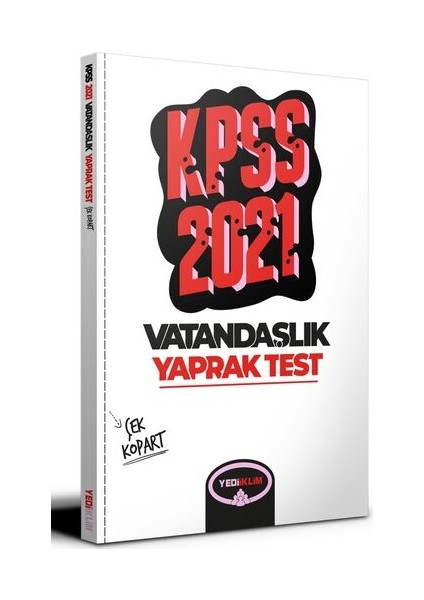KPSS 2021 Genel Kültür Vatandaşlık Çek Kopart Yaprak Test
