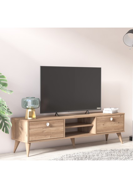 Vega Tv Ünitesi Iki Kapaklı Yüksek Ayaklı Meşe fiyatları