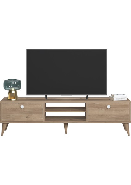 Vega Tv Ünitesi Iki Kapaklı Yüksek Ayaklı Meşe fırsatları