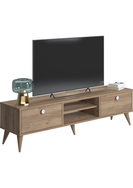 Vega Tv Ünitesi Iki Kapaklı Yüksek Ayaklı Meşe indirimleri