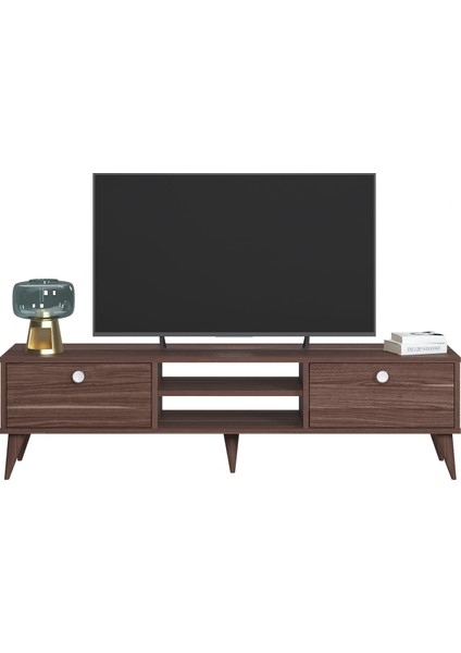Vega Tv Ünitesi Iki Kapaklı Yüksek Ayaklı Ceviz modelleri
