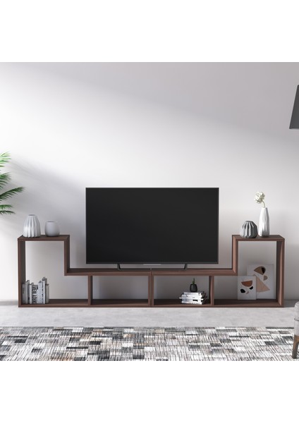 Legon Modüler Tv Ünitesi Kitaplık Orta Sehpa Ceviz
