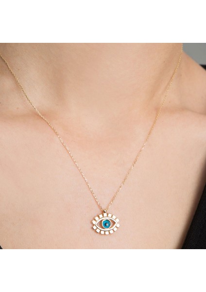 Gümüş Nazar Göz Kolye