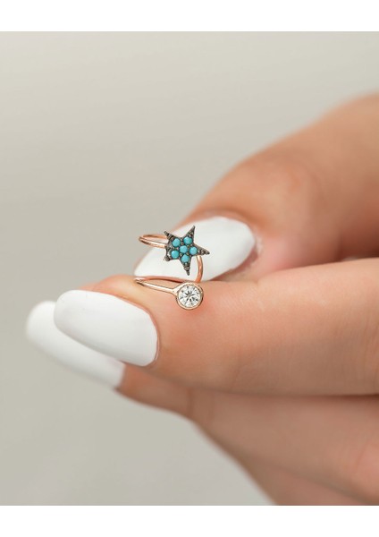 Gümüş Yıldız Taşlı Rose fiyatları