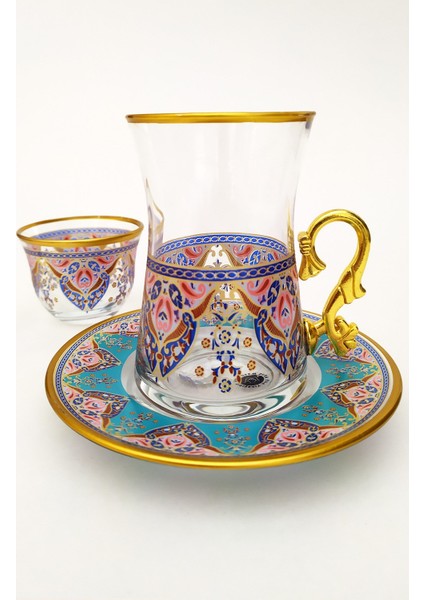 18 Parça Çay Bardak ve Mırra Takımı-Kevla fiyatları