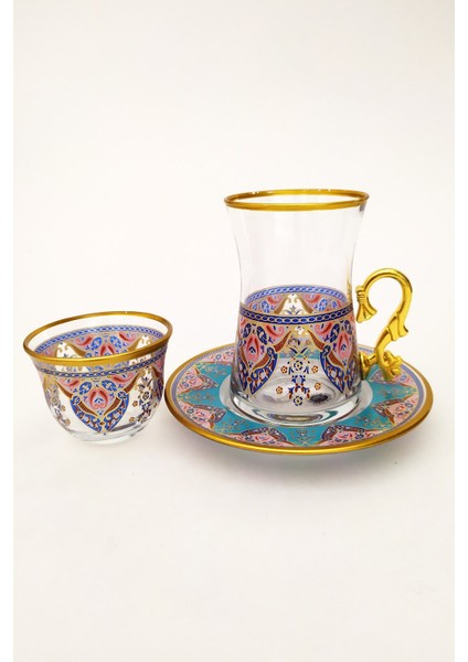 18 Parça Çay Bardak ve Mırra Takımı-Kevla modelleri