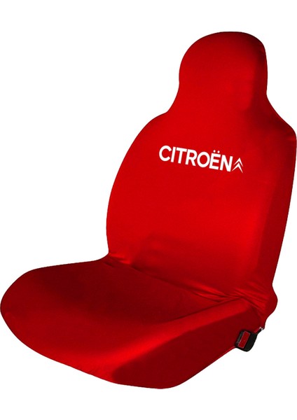 Citroen Serisi Araba Koltuk Kılıfı 4 Parça Takım Set Kırmızı