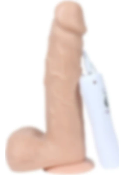 Hizliexpress Mike 18 cm 360° Oynar Başlı Titreşimli Vibratör Realistik Penis Dildo