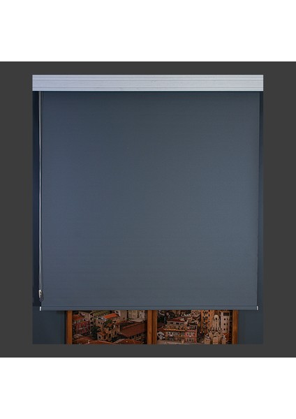Aniper Gri Ithal Mat Polyester Stor Perde 100x200 cm