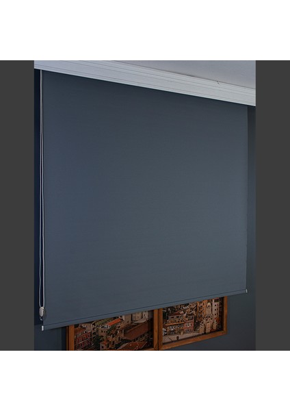 Aniper Gri Ithal Mat Polyester Stor Perde 100x200 cm
