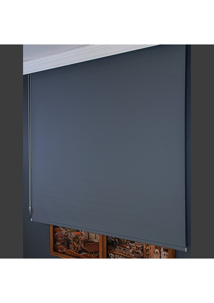 Aniper Gri Ithal Mat Polyester Stor Perde 100x200 cm