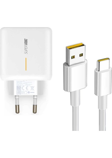 Super Vooc Şarj Cihazı R11 Adaptör + Type-C Kablo