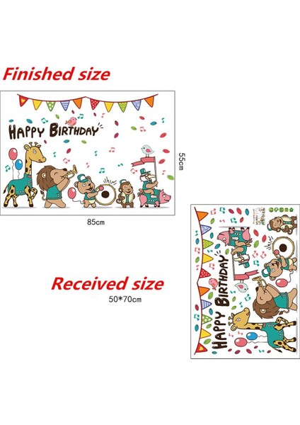 Mutlu Yıllar Doğumgünü Çocuk Odası Dekorasyonu Duvar Sticker Çıkartma Fon modelleri