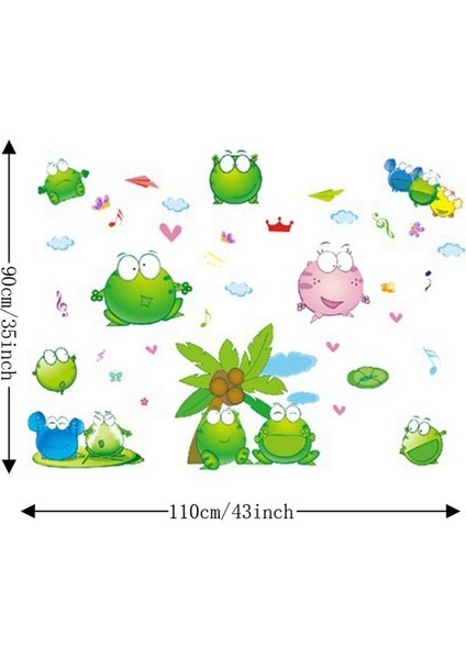 Sevimli Kurbağalar Çocuk Odası Dekorasyonu Duvar Dekoru Duvar Sticker indirimleri