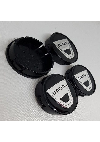 Jant Göbeği Dacia 58/55 55 mm Yuva 4 Lü Set Siyah
