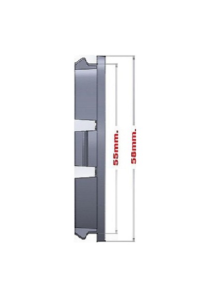 Jant Göbeği Opel 58/55 55 mm Yuva 4'lü Set Siyah