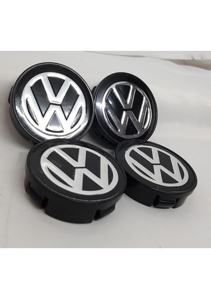 Jant Göbeği Volkswagen 58/55 (55 mm Yuva) 4'lü Set Siyah