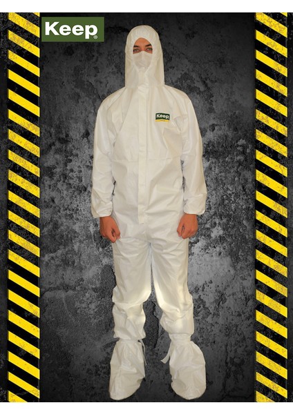 Coverall Lamine Type 5/6 Tek Kullanımlık Tulum
