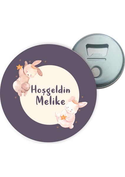 Grafilli Design Kişiye Özel Hoşgeldin Bebek Magnet Açacak (10 Adet)