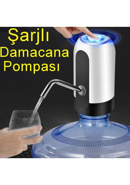 Elektrikli, Şarjlı Damacana Su Pompası-Beyaz Renk fırsatları