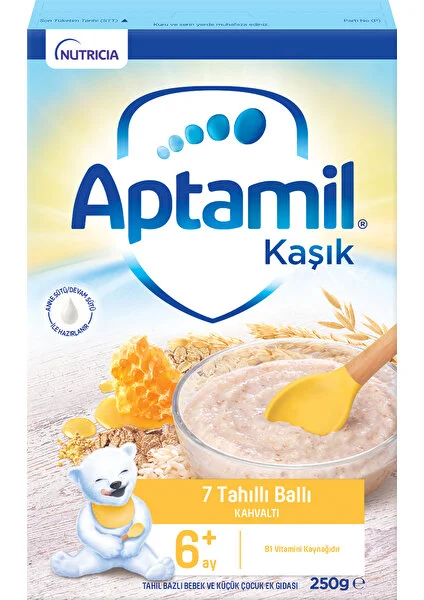 7 Tahıllı Ballı Tahıl Bazlı Kaşık Maması 250 g 6-36 Ay