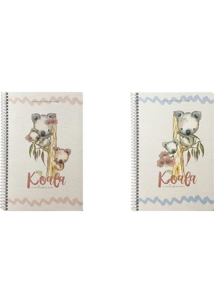 Koala Spiralli Defter 17X24 80 Yp. Kareli 2'li