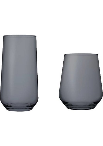 41536-420015 Allegra Gri Su - Meşrubat Bardağı 12 Parça
