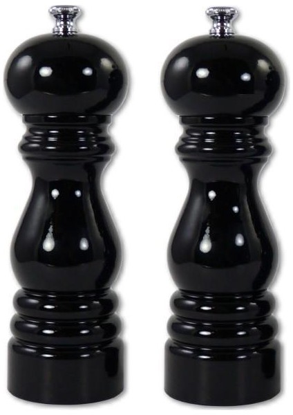 Paris U Select Karabiber ve Tuz Değirmen Seti 18 cm Siyah Lake