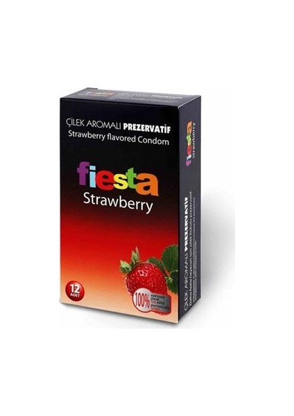 Fiesta Strawberry Çilekli Aromalı Prezervatif